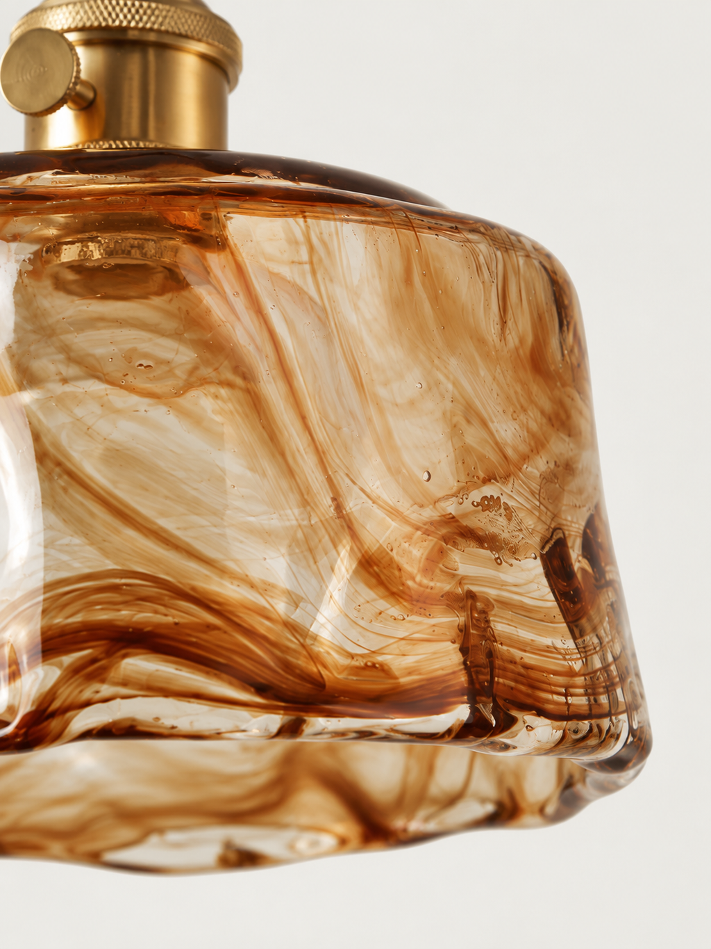 Suspension Verre Brun et Cuivre | BASILE