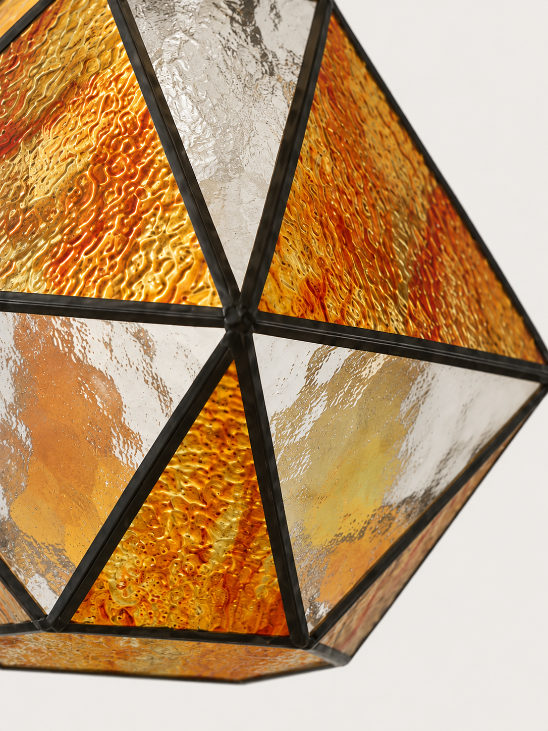 Suspension Verre Coloré et Cuivre | LOUISE