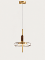Suspension Laiton, Noyer et Verre | HUGO