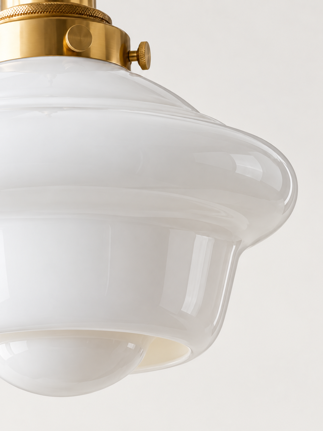 Suspension Verre Blanc Opalin | LÉA