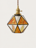 Suspension Verre Coloré et Cuivre | LOUISE