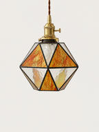 Suspension Verre Coloré et Cuivre | LOUISE