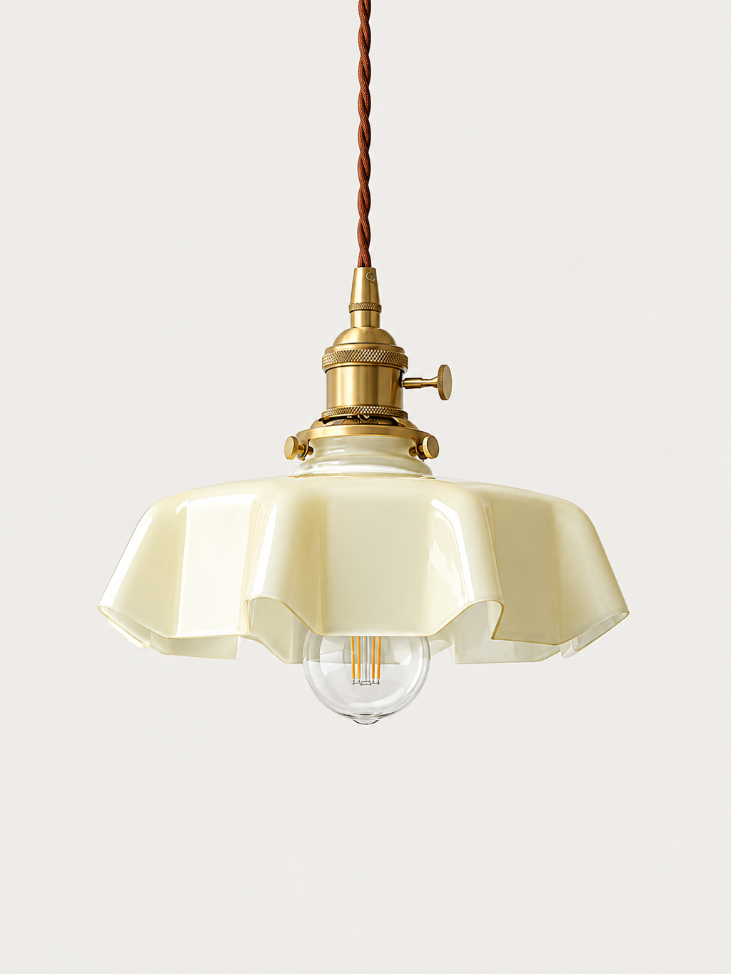 Suspension Verre Fleur avec Interrupteur | FLORE
