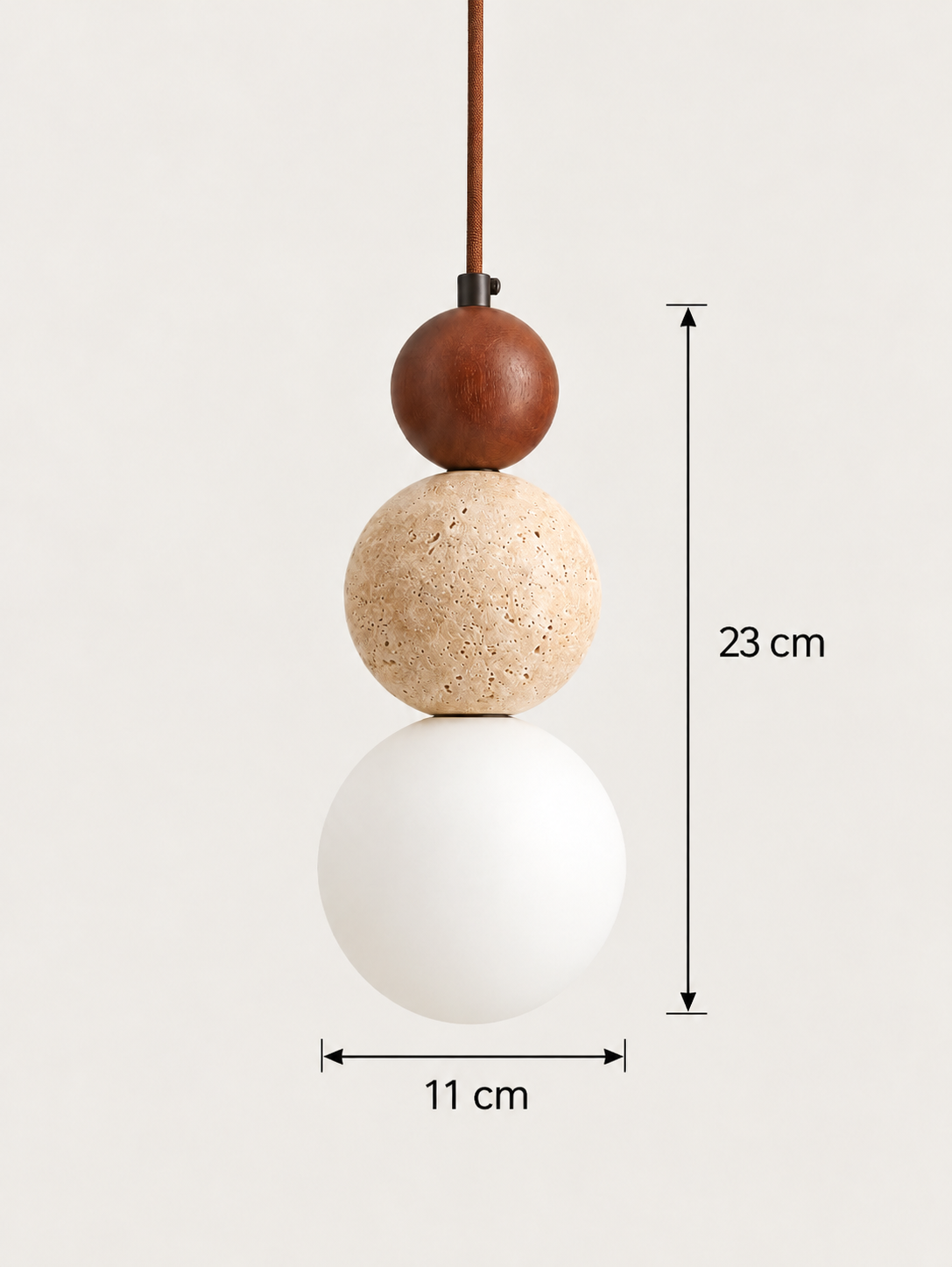 Suspension Pierre et Bois Wabi-Sabi | LISE