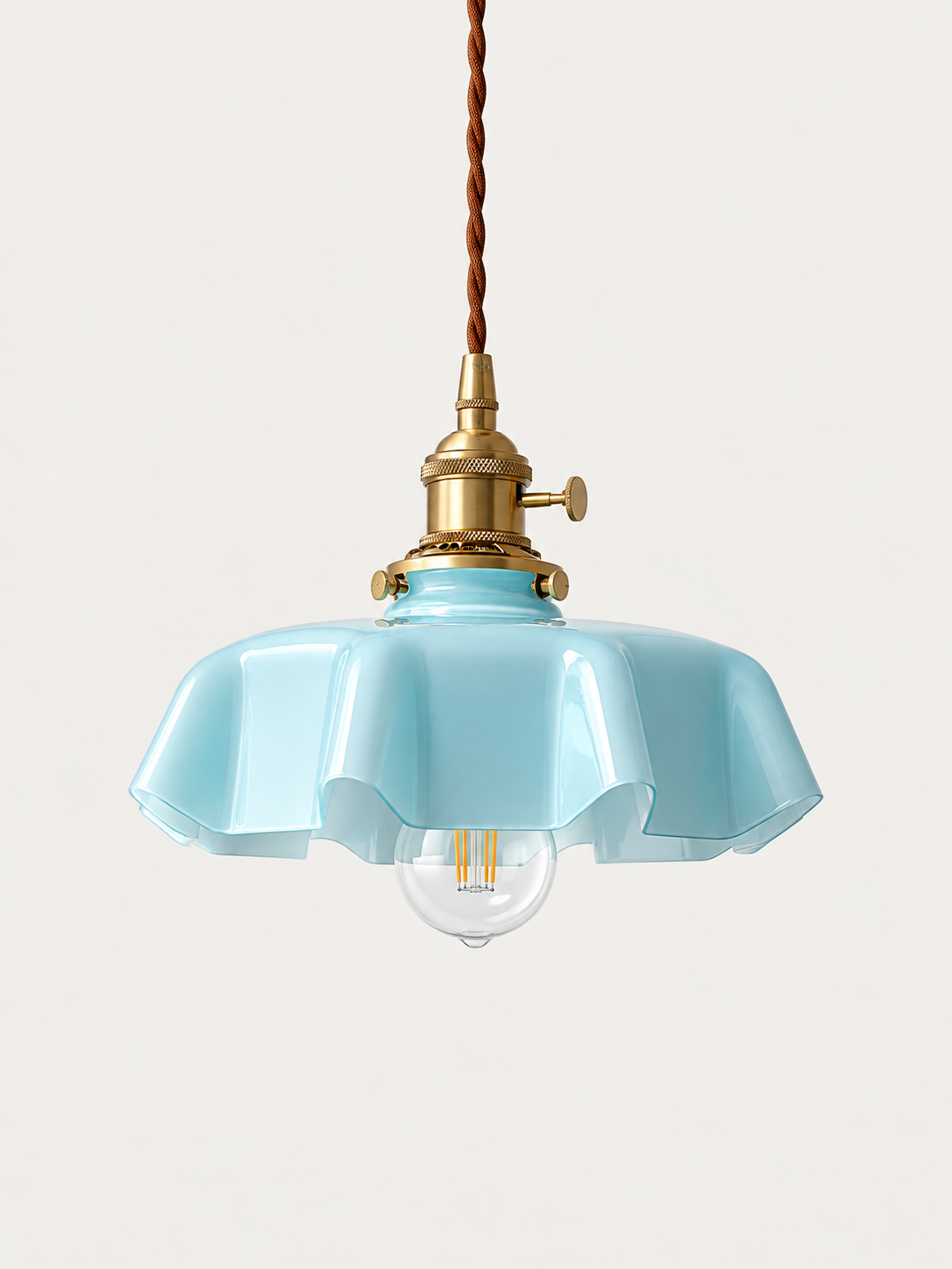 Suspension Verre Fleur avec Interrupteur | FLORE
