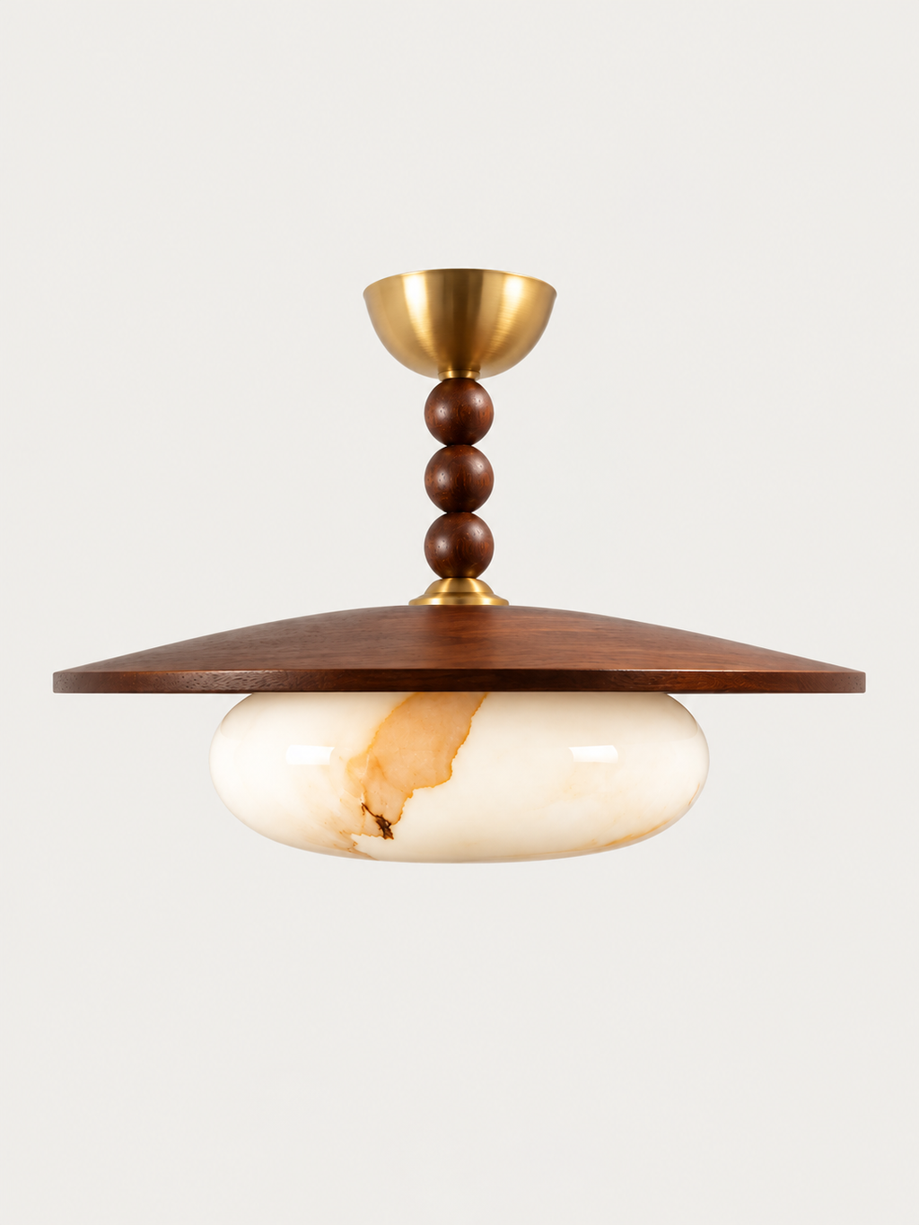 Suspension Bois et Verre Effet Marbre | ASTRID
