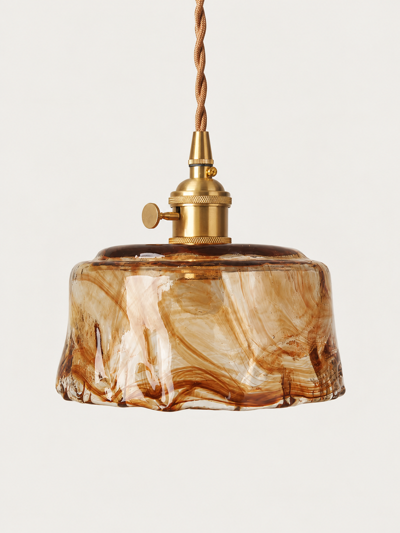 Suspension Verre Brun et Cuivre | BASILE