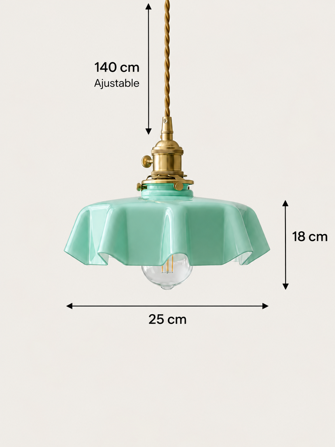 Suspension Verre Fleur avec Interrupteur | FLORE