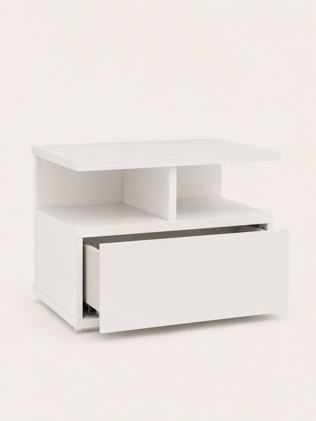 Table de Chevet Wren – Murale Blanche, Bois Massif 40x31x27 cm