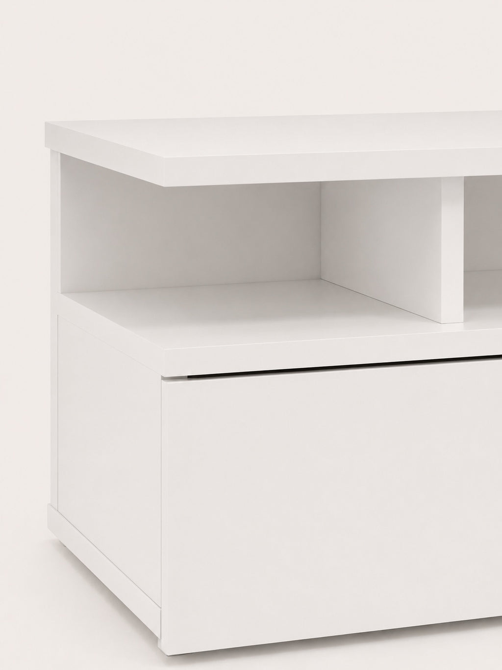 Table de Chevet Wren – Murale Blanche, Bois Massif 40x31x27 cm
