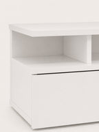 Table de Chevet Wren – Murale Blanche, Bois Massif 40x31x27 cm