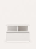 Table de Chevet Wren – Murale Blanche, Bois Massif 40x31x27 cm